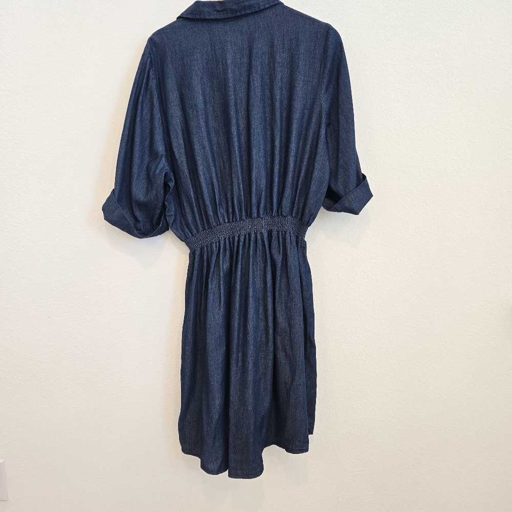 Milleniun Denim Dark Wash Dress Siz 1X Cottagecore Western - Picture 4 of 11